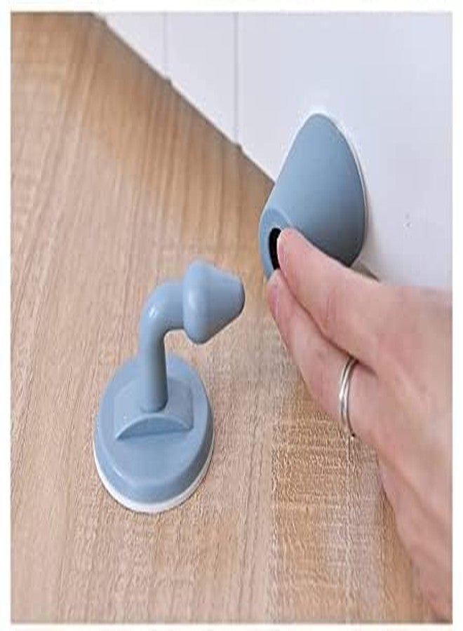 Rexez Door Stopper Floor Holder Anti Collision Door Bumper Strip Rubber Doorstop Wedge 3m Double-Sided Tape Hidden Sticker Floor Mounted Door Stopper (1 pcs) - Image 2